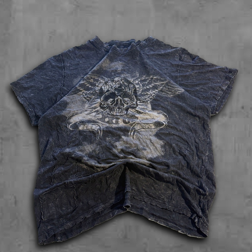 Y2K Oversized Boxy Black Urban‎ Spirit 2000s Grunge Tee
